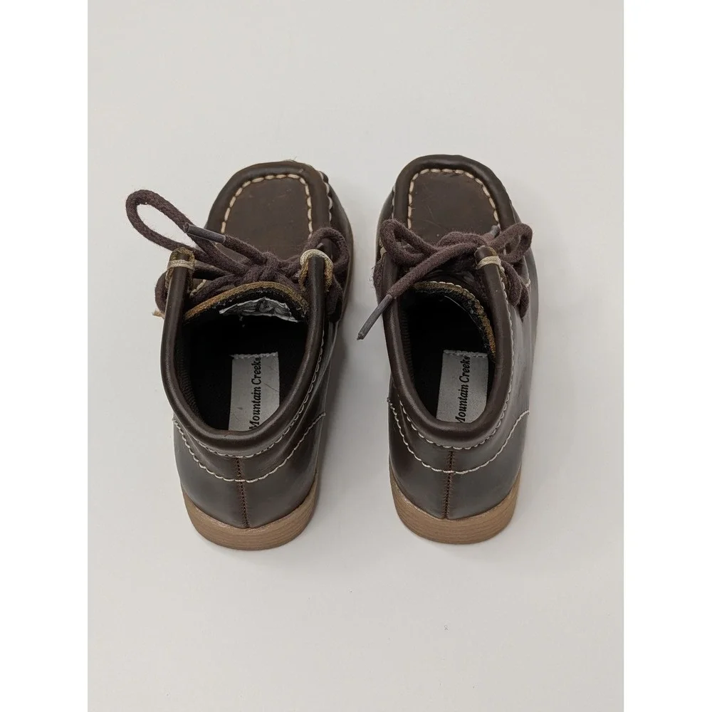 Mountain Creek Sammie Jr Toddler Brown Leather‎ Chukka Moc Toe Boots Size 7M